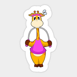 Giraffe Fitness Rope Sticker